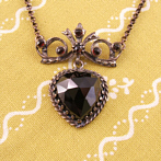 Silver Garnet Necklace "Clara"