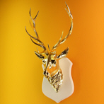 Gold Deer Head Sculpture 
"Adelhelm"