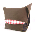 brown sailcloth convertbile messengerbag